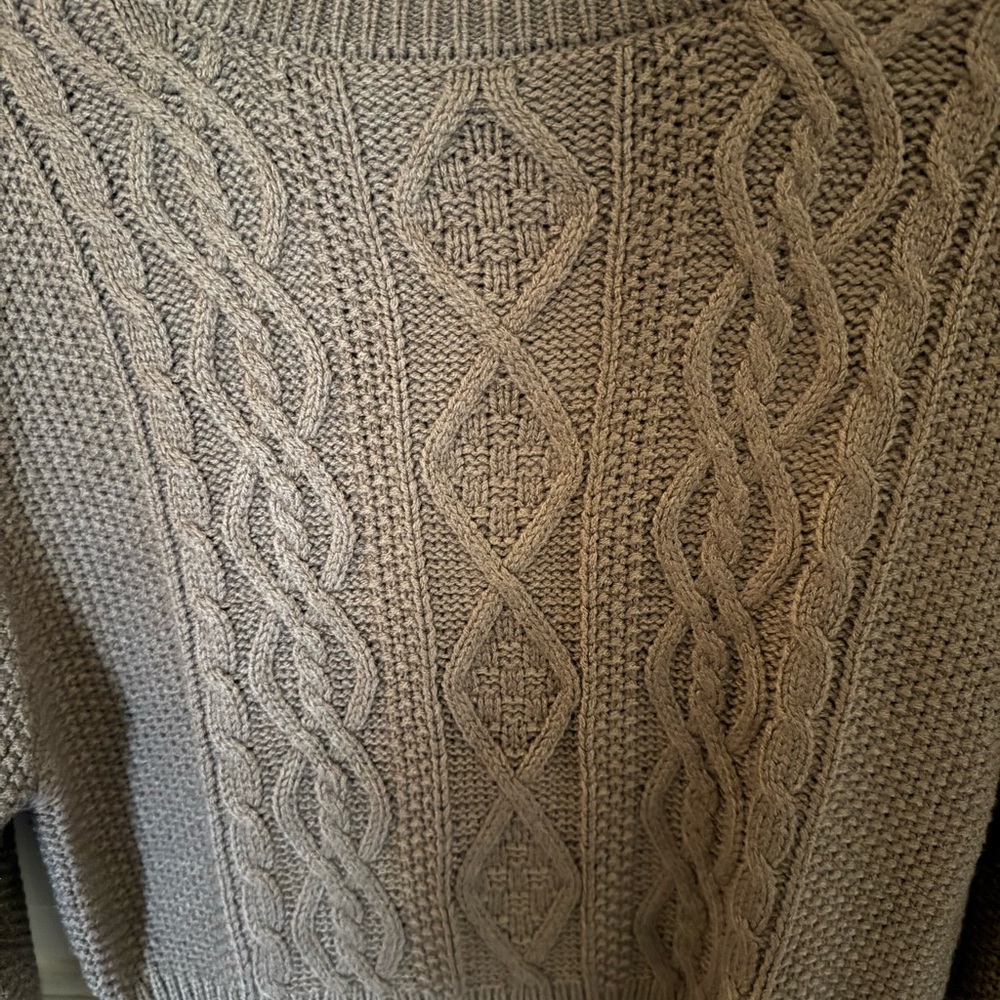luvamia Cable Knit Ribbed A-Line Sweater Dress - Picture 3 of 5